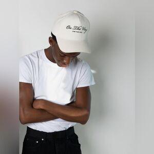 One Twelves IVORY "ON THE WAY" CORDUROY TRUCKER HAT